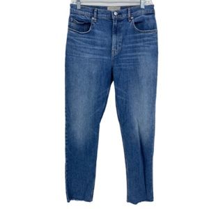 30 EVERLANE THE CHEEKY JEAN FRAYED HEM RAW EDGES MEDIUM WASH regular